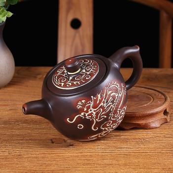 宜興仿古紫砂壺功夫茶具套裝茶壺泡茶大容量主人杯單茶杯家用茶盤