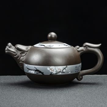 琨德紫砂功夫茶具配件家用辦公室會客大容量泡茶器花茶壺套裝單壺