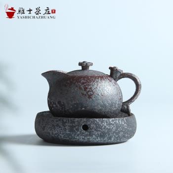 景德鎮斑駁茶壺日式創意手工茶具陶瓷泡茶器普洱紅茶壺復古柴燒壺