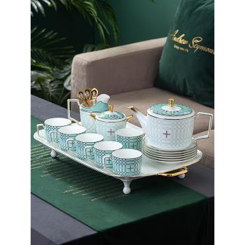北歐輕奢英式下午茶具套裝家用骨瓷茶壺套具歐式小奢華精致咖啡杯