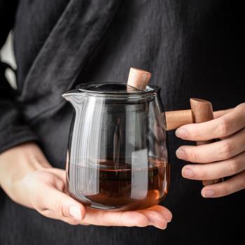 舊望格家用辦公室玻璃功夫茶具套裝耐高溫茶水分離煮茶泡茶壺茶杯