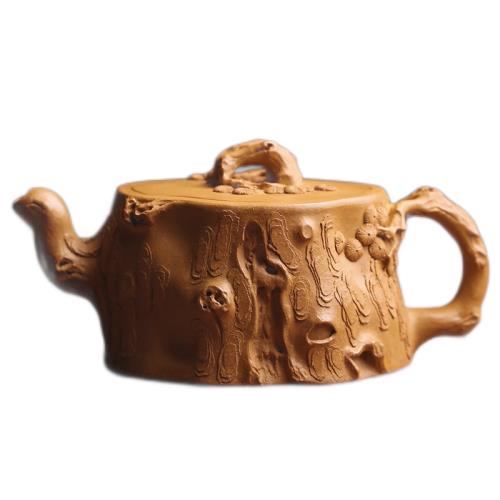 宜興原礦紫砂壺松樁壺樹樁仿生器花器純手工名家白英飛泡茶壺茶具|茶壺