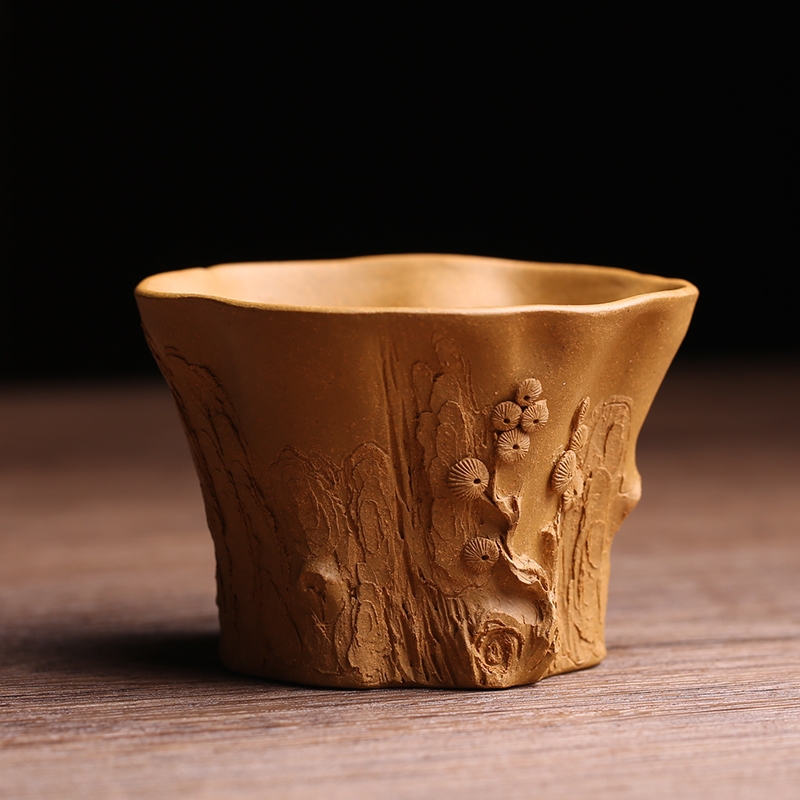 宜興原礦紫砂壺松樁壺樹樁仿生器花器純手工名家白英飛泡茶壺茶具|茶壺