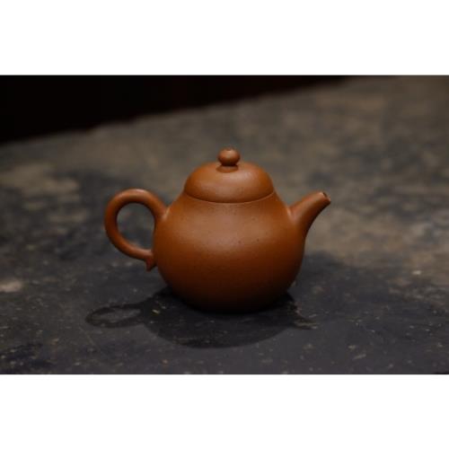 90年臺訂精工小品紫砂壺 摹清老款 原礦黃龍山老料 朱泥秋水茶壺