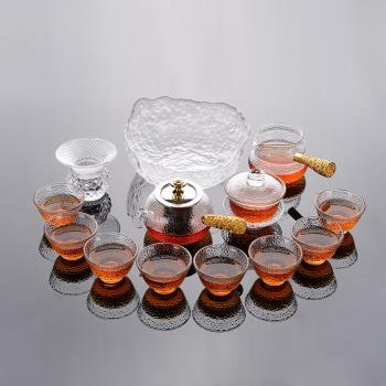 耐高溫功夫玻璃透明茶具套裝日式紅茶帶過濾泡茶壺加厚杯家用簡約