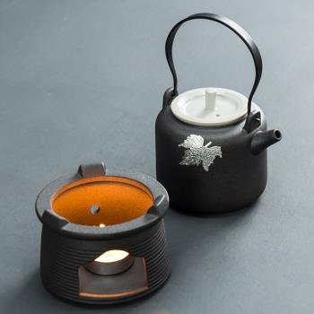 粗陶蠟燭加熱底座茶爐茶壺日式家用功夫茶具溫茶煮茶器保溫爐茶壺