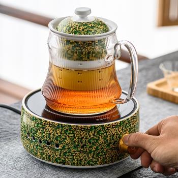 加厚耐熱玻璃電陶爐煮茶器養生花茶泡茶壺小型家用陶瓷套裝燒水壺