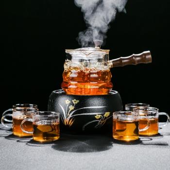 琨德陶瓷電陶爐玻璃燒水蒸煮茶壺套裝黑茶蒸汽煮茶器耐熱茶具家用