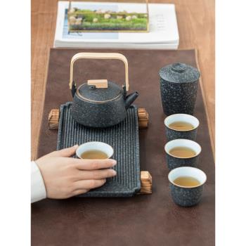 民宿客房日式泡茶壺小套功夫茶具套裝家用喝茶陶瓷干泡茶盤禮盒裝