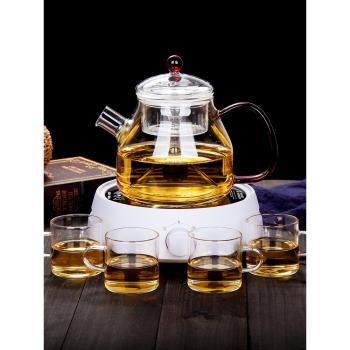 電陶爐煮茶器家用玻璃茶具小型茶爐燒水壺套裝黑茶白茶明火蒸茶壺