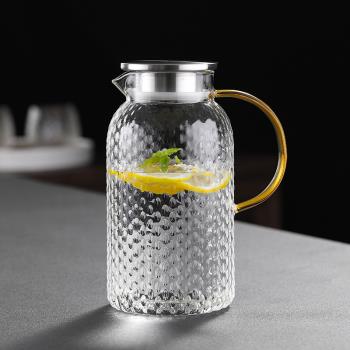 涼水壺玻璃大容量花茶壺耐熱養生水果茶壺家用功夫茶具餐廳冷水壺