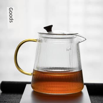 器貨耐高溫玻璃茶水分離過濾大容量泡茶壺家用煮茶器燒水壺花茶壺