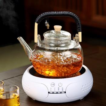 提梁噴淋式蒸汽煮水養生茶玻璃