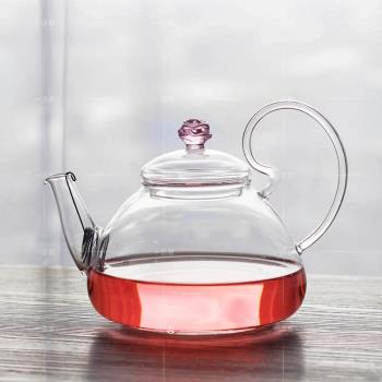 耐熱高溫玻璃不銹鋼過濾泡花茶壺泡茶器功夫普洱紅茶外貿新款