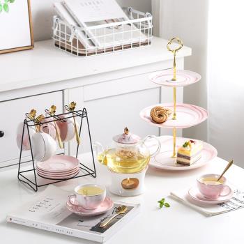 花草茶具套裝北歐風水果花茶壺茶杯耐熱玻璃陶瓷英式下午茶茶具