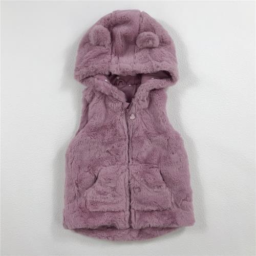 68-104外貿童裝小寶寶女童毛毛仿皮草馬甲背心秋冬款