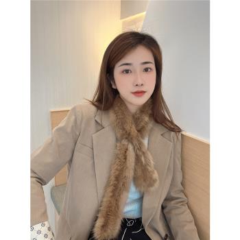 皮草女冬季休閑衣服雙面編織紫貂