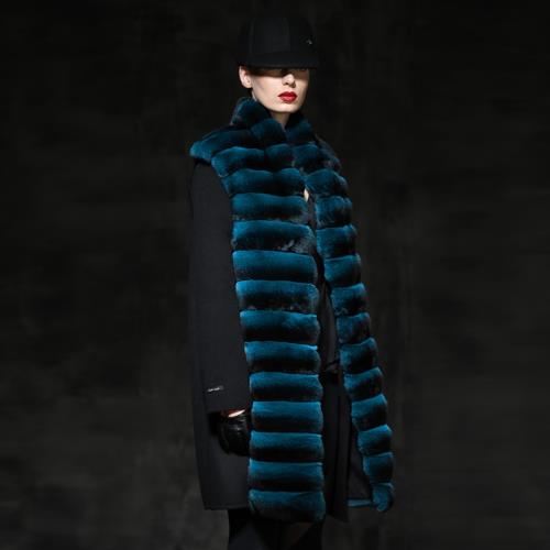 BEFURS 皇室禮贊系列 南美青吉拉拼羊絨長款皮草馬甲背心意大利產