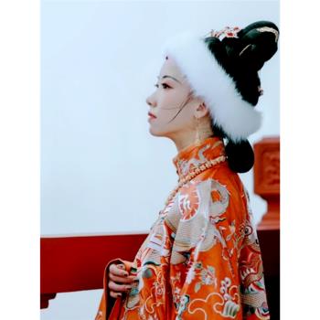 瀨兔仿皮草漢服王熙鳳發箍毛絨