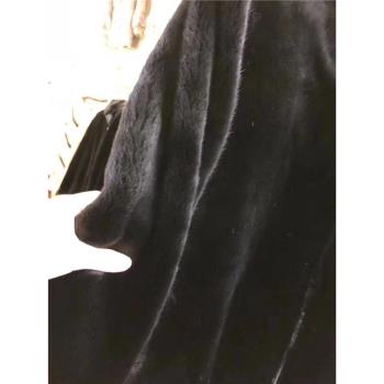 男士海寧進口整貂連帽爸爸皮大衣