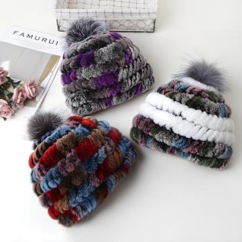 韓版毛線編織冬季女士逛街帽子
