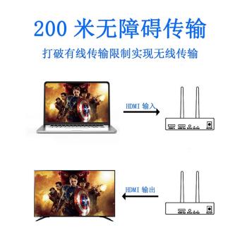HDMI無線傳輸器200米1080P高畫質影片延長筆記本電腦投屏電視同屏器