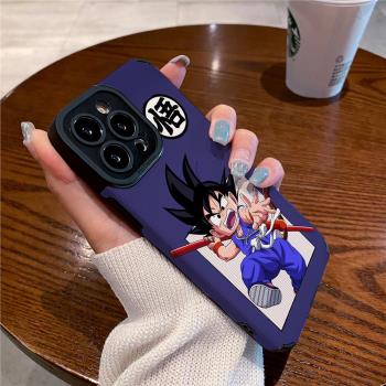 技芝 卡通七龍珠悟空適用iPhone13ProMax矽膠蘋果16 15 12手機殼11防摔14 XsMax新款plus保護套軟潮豎皮紋女