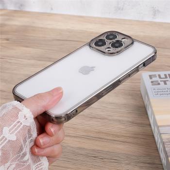高透明玻璃手機殼適用iPhone16新款12高階感15簡約11手機套Pro全包max防摔14Pro超薄男13pro女蘋果13散熱硬殼