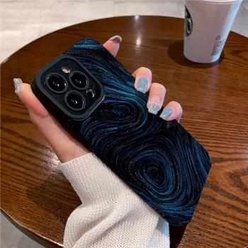 技芝 小眾適用iPhone13ProMax矽膠蘋果16 15 12手機殼11防摔14 XsMax女plus彩繪線條藍光全包保護套軟潮男女