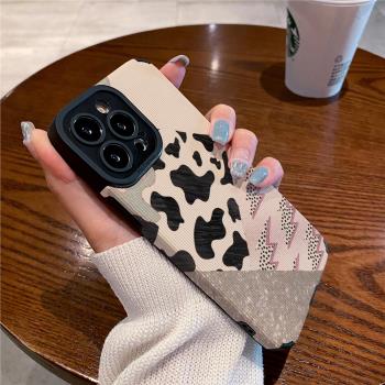 技芝 創意適用iPhone13ProMax矽膠蘋果15 12手機殼11防摔XR 14 XsMax新款plus彩繪塗鴉保護套軟潮豎皮紋男女