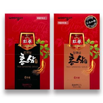 WOONGJIN熊津 紅蔘飲/無糖紅蔘飲（8入/盒）2款擇1