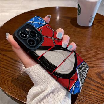 技芝 ins潮牌適用IPhone13/12promax蘋果11 14手機殼16皮質xsmax男女款X/XS全包8Plus高階矽膠套軟卡通蜘蛛俠