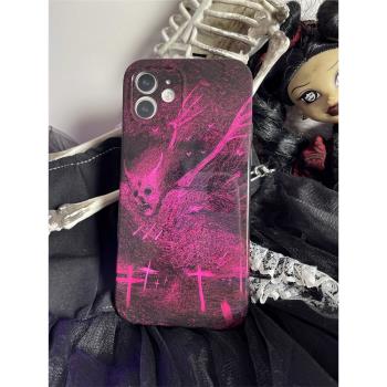 PlayGirl原創黑死暗黑666撒旦小眾手機殼適用于蘋果iphone12安卓