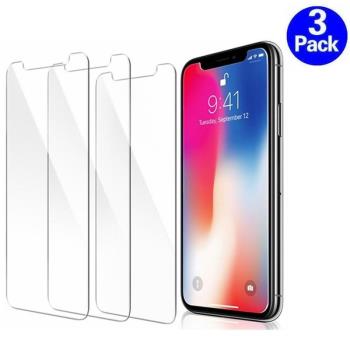 3PCS Screenprotector Tempered Glass for IPhone X XR XS Max 8