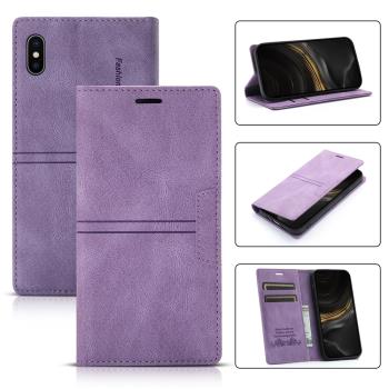適用iPhoneXS磁吸翻蓋手機殼xr插卡保護皮套xsmax錢全包軟女防摔