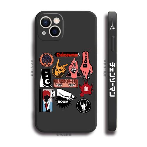 適用于iphone13promax XR 8P 11 電鋸人瑪奇瑪惡魔獵人側邊手機殼