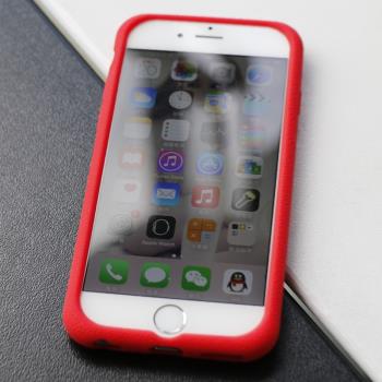 色布Seepoo 適用于蘋果iPhone 6s手機殼 6splus硅膠套柔軟全包防摔護屏 防滑皮紋防指紋 簡約水洗不掉色