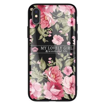 iphone xs max手機殼潮女款花ins超火個性時尚創意潮牌碎花北歐風潮款網紅亮面女生高檔大氣少女玻璃殼蘋果女
