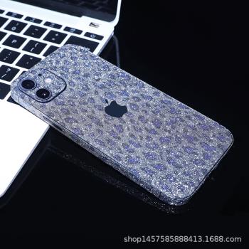 適用蘋果14max背膜全包iPhone14pro max後膜13側邊膜12邊框膜11後蓋膜新款iPhone14手機膜磨砂閃點鉆個性改色