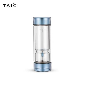TAIC太可鈦度純鈦茶水分離杯耐熱雙層玻璃杯車載商務辦公水杯茶杯