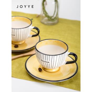 JOYYE歐式咖啡杯小精致茶具茶杯陶瓷馬克杯簡約杯子女ins風高檔