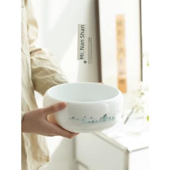 南山先生 秘境陶瓷茶洗筆洗大號水盂高檔茶杯洗家用功夫茶具零件