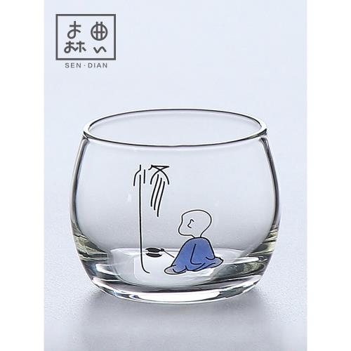 家用玻璃茶杯功夫透明茶具主人小杯子日式泡茶品茗喝單只加厚單杯