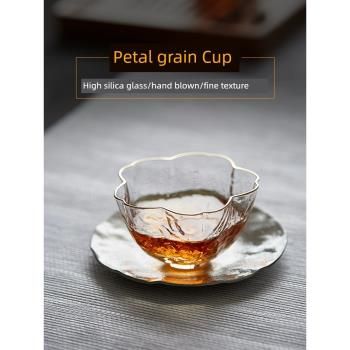 美斯尼玻璃茶杯主人杯家用耐熱小杯子日式功夫茶具品茗杯單個茶碗