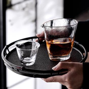 芥植玻璃家用日式單個公杯茶海