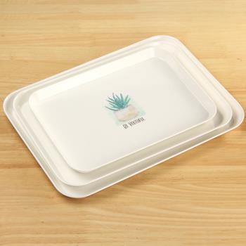 長方形歐式塑膠水杯簡約客廳茶盤