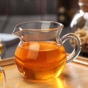 加厚玻璃公道杯耐熱三才碗泡茶杯蓋碗茶杯功夫茶具沖茶碗雙層茶杯