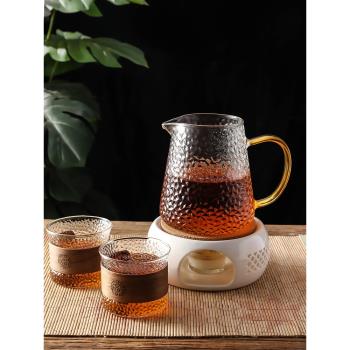 高檔復古錘紋玻璃主人杯公道杯高端茶具套裝個人專用茶杯品茗杯男