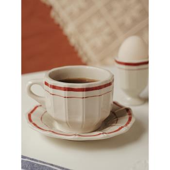 澤滕家復古咖啡杯碟套裝意式濃縮拉花拿鐵下午茶歐式小奢華高級感