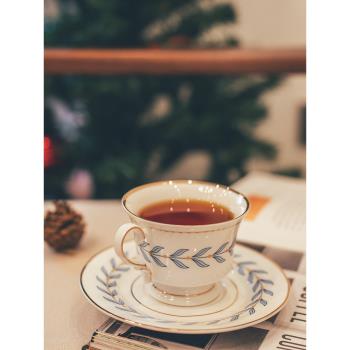 英式下午茶紅茶杯情侶對杯ins風復古陶瓷花茶杯單品咖啡杯碟套裝